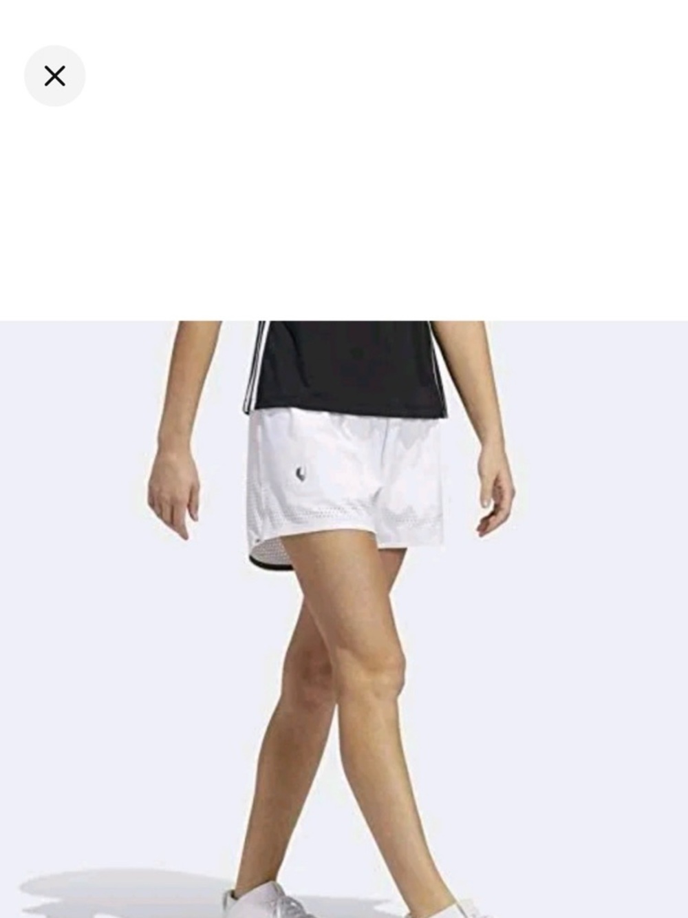 NWOT adidas White Women's Athletic Shorts with Peach Logo
